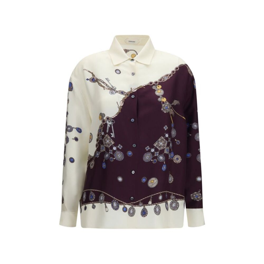 Versace Women Printed Silk Shirt